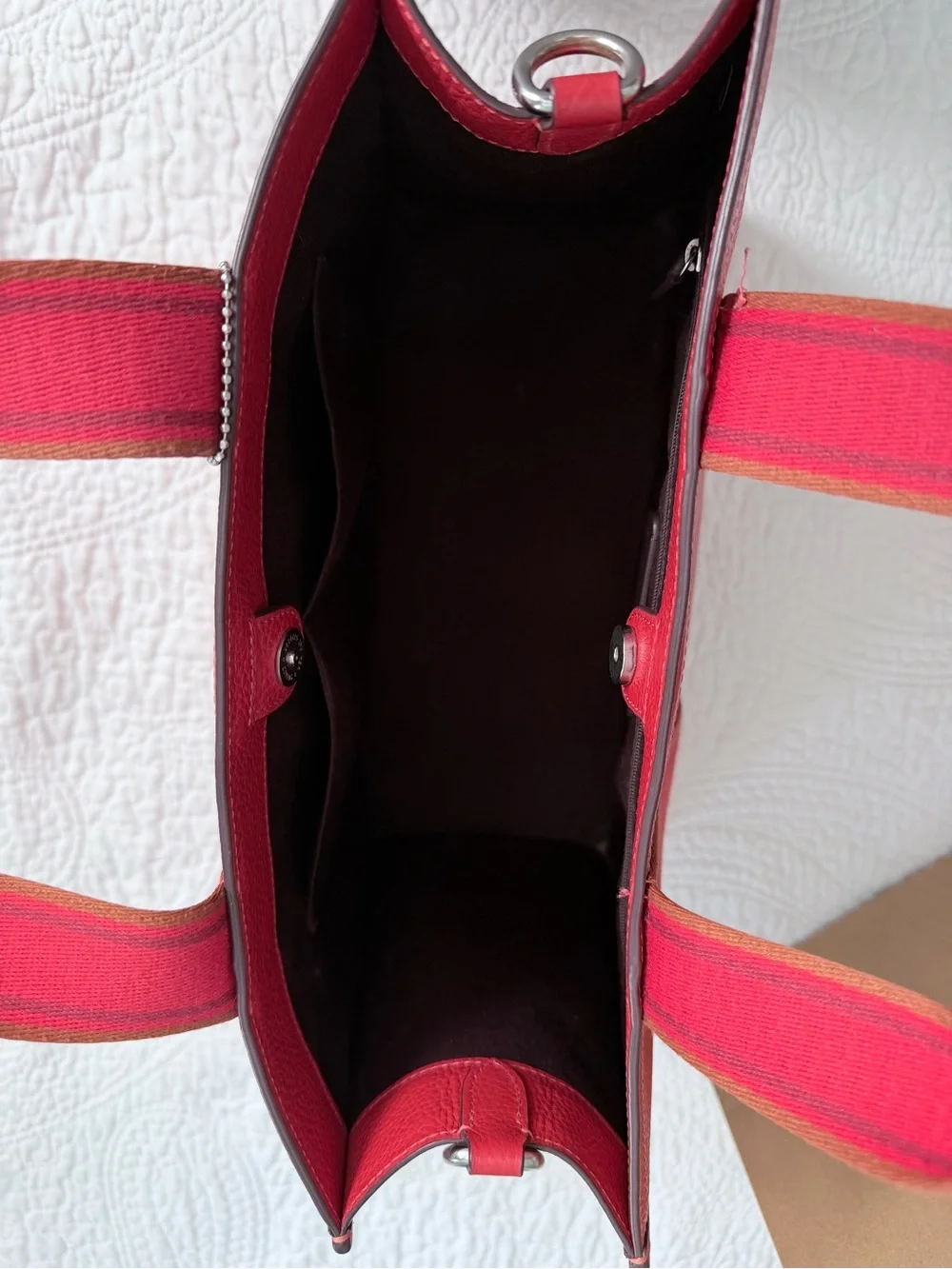 Coach Pink Leather Tote with Adjustable Strap